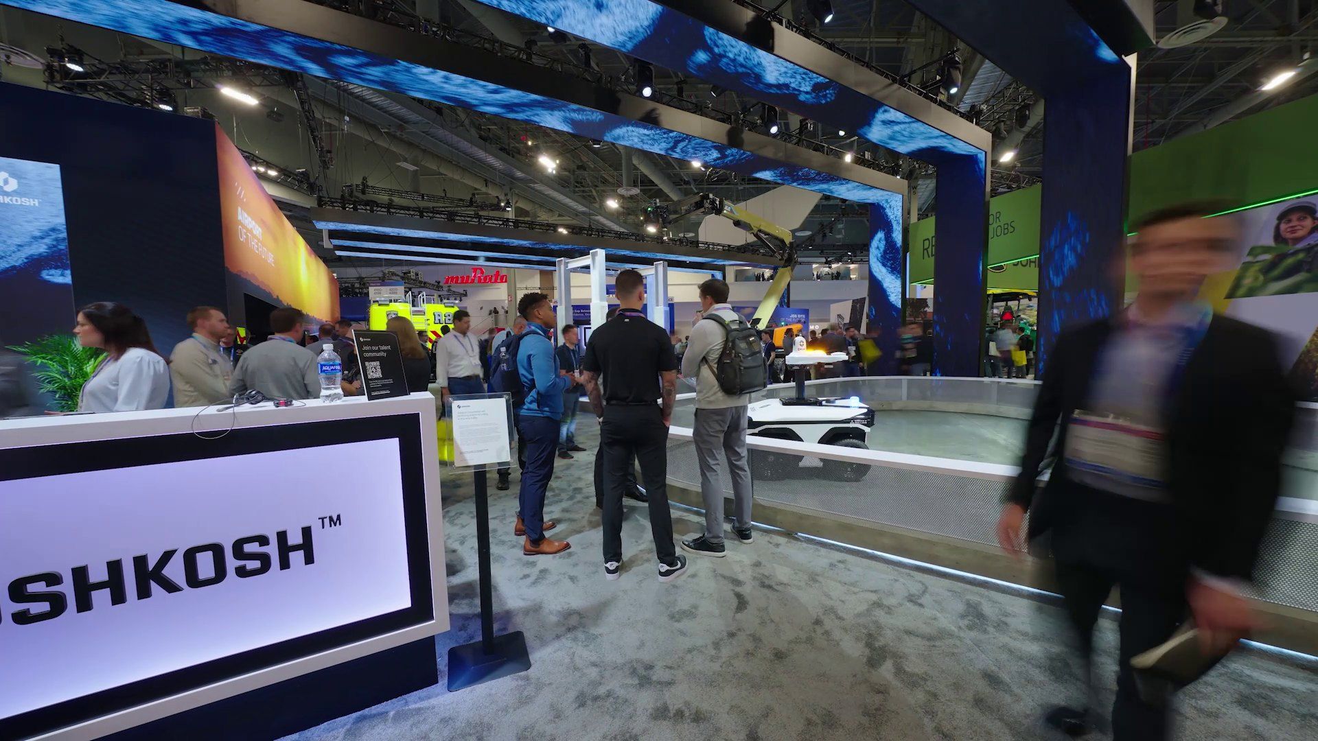 A busy aisle on the CES show floor